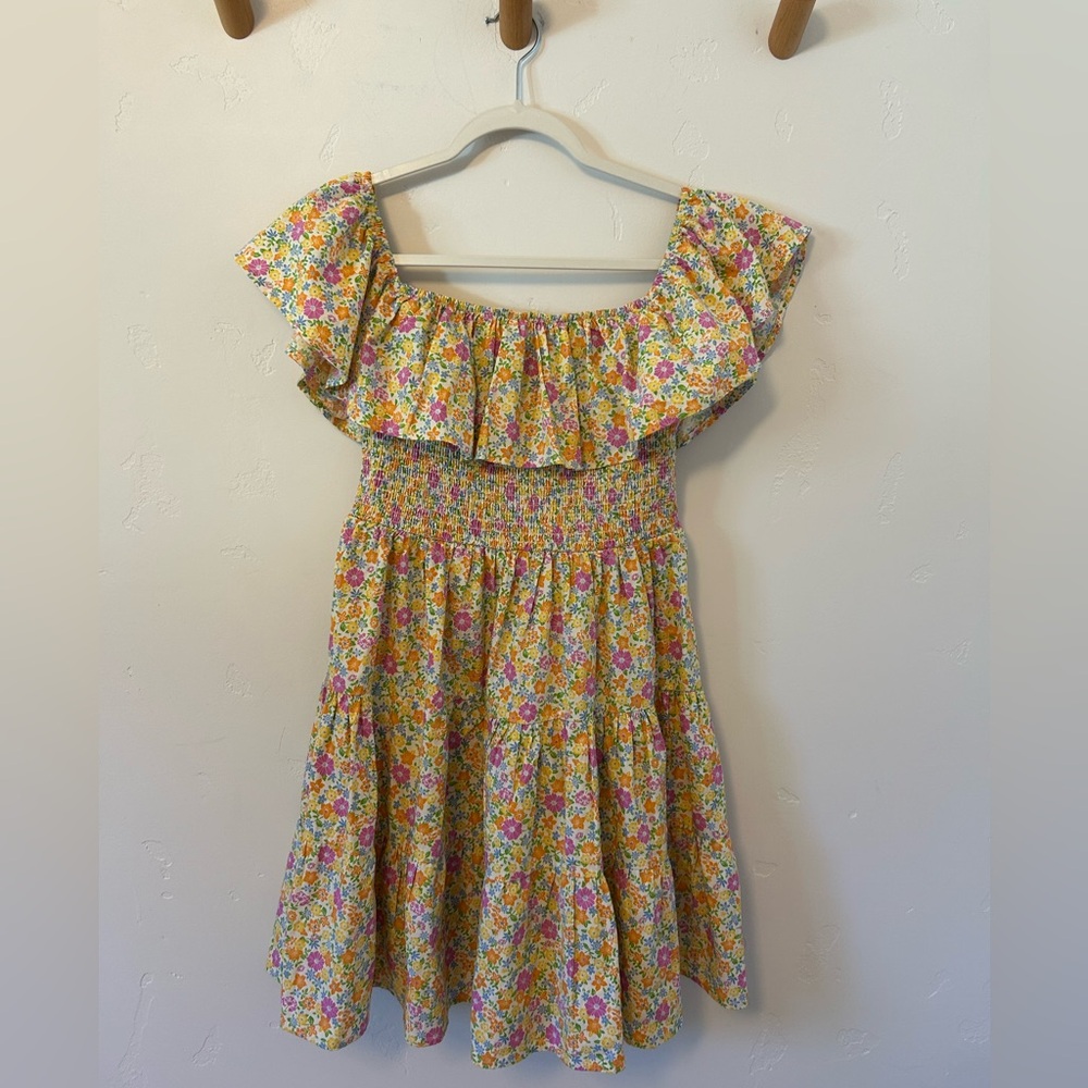 NWOT Flying Tomato Smocked Tiered Floral Mini Dress Sz L Cotton Summer Party